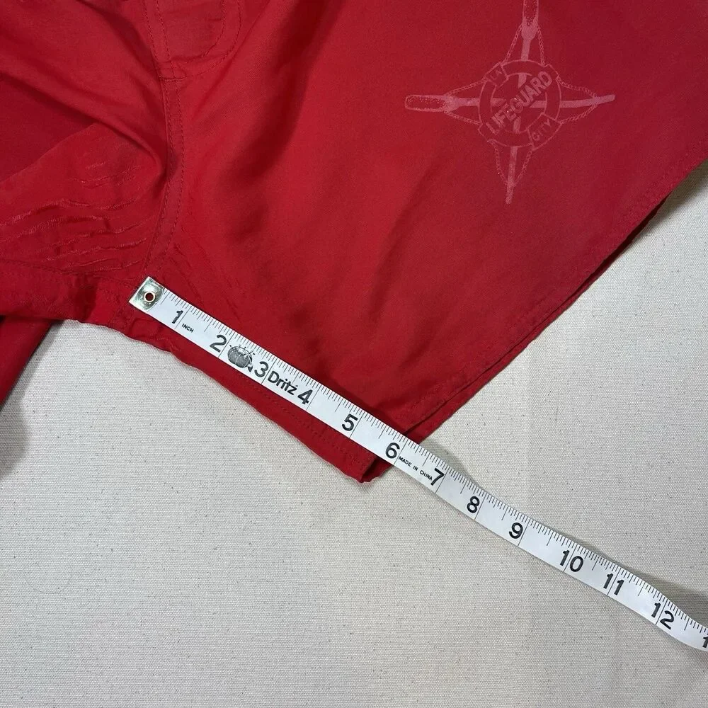 LA City Ocean Rescue Beach Lifeguard Swim Suit VTG Board Shorts Men's 32 *Read